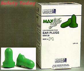 Ear Plugs, Maxlite, For LS-500 Dispenser, Uncorded, NRR 30 - Latex, Supported